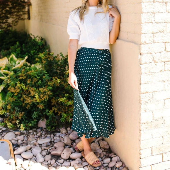 Simpler Times Polka Dot Skirt - Picture 2 of 8